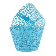 Aiyaya Filigree Artistic Muffin Case Cupcake Paper Cup Liners Little Vine Lace Laser Cupcake Wrappers for Wedding... N16