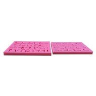 FLYMOR DIY Cake Mold Arabic Alphabet Number 3D Silicone Fondant Mold,Pink N3