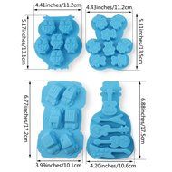 Candy Making Molds, 8 PCS YYP [Night Owl, Car, Bear, Guitar, Rabbit, Hand, Butterfly, Pineapple Shape Mold] Silicone... N3
