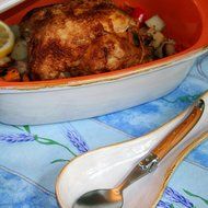 French Home 3.75-quart Saffron Yellow Stoneware Roaster with Lid N2