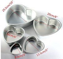 UniversalD Aluminium Heart Shaped Fondant Cake Mold Chocolate Mould Wedding Gift Heart Springform Pan Bakeware... N4