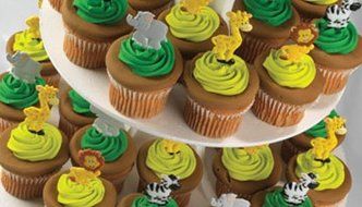 Zoo Animal Cupcake Picks - by Bakery Supplies (24-Pack) N3