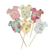 Talking Tables Truly Scrumptious Baby Caketoppers (24 Pack), Multicolor