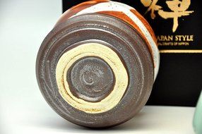 Japanese Mino Yaki ware Matcha Bowl And Tea Ceremony Set Green Tea 11 / 11 / 8cm (4.3 / 4.3 / 3.1inch)[7369] N6