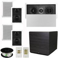Theater Solutions 5.1 Home Audio Speakers 4 Speakers, 1 Center, 15" Powered Sub and More TS50WL51SET8
