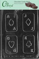 Cybrtrayd M003 Cards Chocolate Candy Mold with Exclusive Cybrtrayd Copyrighted Chocolate Molding Instructions