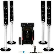Acoustic Audio AAT1000 Tower 5.1 Home Speaker System with USB Bluetooth and Microphone N2