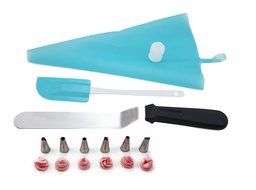 10-Pieces Pastry and Cake Decorating Kit Perfect for Decorating Cupcakes, Cakes, or Pastries - Includes 6 Frosting... N5