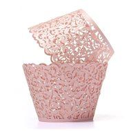 UNIQLED Filigree Artistic Bake Cake Paper Cups Little Vine Lace Laser Cut Liner Cupcake Wrappers Baking Cup Muffin... N19
