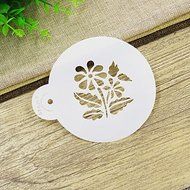 Sher Small Botanical Flowers Cookie Stencils,Cake Stencils Decoration,Tools for Fondant, N4