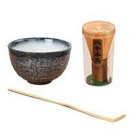 Tea Ceremony Matcha Bowl Green Tea Powder Ceramic Teaware Accessory 4 Patterns - Cherry Blossoms, 11.3x4.8x6.9cm N23