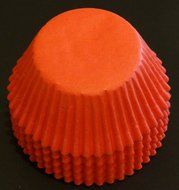 100 Orange Cupcake Liners Baking Cups STANDARD SIZE