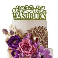 Sugar Yeti Made In USA Personalized Wedding Cake Topper Mr Heart Mrs With Date #26 Silver Mirror N11