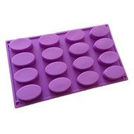 Allforhome (TM) 16 Oval Flexible Silicone Soap mold Chocolate Candy Mold Resin Clay Ice Cube Tray Handmade Guest...