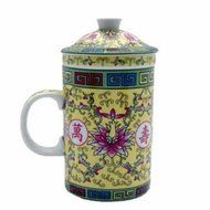 Flowers Brew in a Mug Tea Cup with Infuser