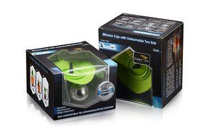 Hipo Design Height Adjustable Tea Ball Strainer- Foldable Silicone Q Cap alone as Coffee Dripper (orange) N17