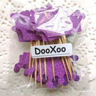 DOOXOO Purple Crown cupcake toppers set of 24 - Prince baby shower - Princess baby shower N4