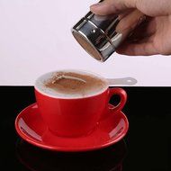 LOHOME&reg; Coffee Latte Garland Mould - 16 PCS Cappuccino Plastic Template + FREE Stainless Steel Powder Shaker -... N3