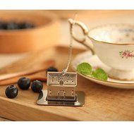 HeroNeo&reg; Stainless Steel House Shaped Tea Leaf Bag Spice Strainer Locking Mesh Infuser N6