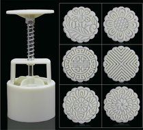 Generic Cartoon moon cake mold mold hand pressure moon cake mold baking mold for the Mid-Autumn