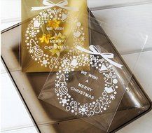 100 PCS Lovely Cute Bowknot OPP Self Adhesive Cookie Bakery Candy Biscuit Roasting Treat Gift DIY Plastic Bag... N41