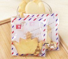 100 PCS Lovely Cute Bowknot OPP Self Adhesive Cookie Bakery Candy Biscuit Roasting Treat Gift DIY Plastic Bag... N48
