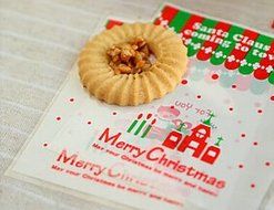 100 PCS Lovely Cute Bowknot OPP Self Adhesive Cookie Bakery Candy Biscuit Roasting Treat Gift DIY Plastic Bag... N52
