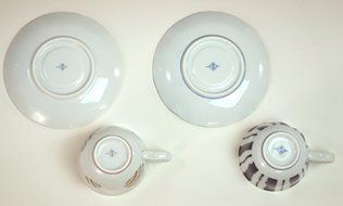 Saikai Pottery Pair Coffee Cup&amp;Saucer 14112 from Japan N3