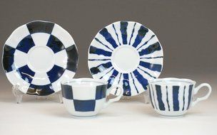 Saikai Pottery Pair Coffee Cup&amp;Saucer 14112 from Japan N4