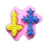 Wocuz W0016 2 Cross Food-grade Non-stick Silicone Candy Fondant Chocolate Accessory Mold and Cake Decorating N3