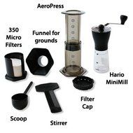 Aerobie Aeropress and Hario Mini Mill Grinder Package N2