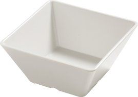 Carlisle 5555037 Balsam Melamine Displayware Square Bowl, 26 oz., Bavarian Cream (Case of 6) N2