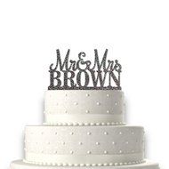 Sugar Yeti | Custom Personalized Mr &amp; Mrs Wedding Cake Topper With Your Last Name Acrylic Cake Topper for Special... N17