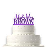 Sugar Yeti | Custom Personalized Mr &amp; Mrs Wedding Cake Topper With Your Last Name Acrylic Cake Topper for Special... N18
