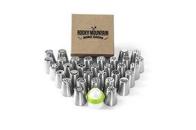 RMHG Russian Piping Tips 29 Piece Stainless Steel Large Size Icing Set with 5 Pastry Bags and 1 Decorating Coupler N2