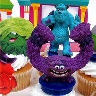 MONSTERS UNIVERSITY 14 Piece Birthday CUPCAKE Topper Set Featuring 8 Monsters University Figures and Decorative... N2