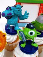 MONSTERS UNIVERSITY 14 Piece Birthday CUPCAKE Topper Set Featuring 8 Monsters University Figures and Decorative... N3