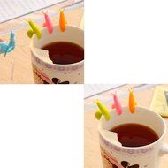 COSMOS Pack of 15 Snail Shape Silicone Tea Bag Holder Clip for Cup Mug N5
