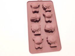 Silicone 3 Piece Candy Mold set, Hearts, Round Mold, and Lions/bear/hippo Candy Molds N4