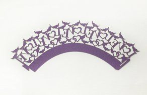 HUAL Cupcake Wrappers 50 Filigree Artistic Bake Cake Paper Cups LOVE Lace Laser Cut Liner Baking Cup Muffin Case... N9