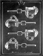 D098 Beer Mug Sucker Chocolate Candy Mold - 3 Count
