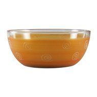 Golden Hill Studio 11" Serving Salad Bowl Hand Painted in the USA by American Artists-Frosted Curl Dot Pink Collection N8