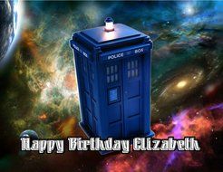 Doctor Who Tardis Edible Image Photo Sugar Frosting Icing Cake Topper Sheet Personalized Custom Customized Birthday... N3