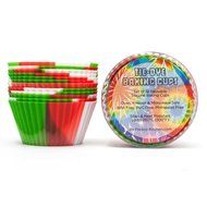 Set of 12 Premium Quality Tie-Dye Silicone Baking Cups / Reusable Cupcake Liners-Environmentally Safe-Lifetime... N16