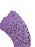Yansanido 100 set pink Filigree Artistic Bake Little Vine Lace Laser Cut Cupcake Wrapper Cup Muffin Case Trays... N9