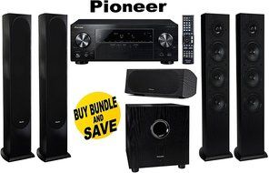Pioneer VSX-824 5.2-Channel Network A/V Receiver (Black) + 2 Pairs of Pioneer SP-FS52-LR Andrew Jones Designed...