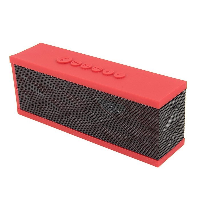 XC-X12 water cube 6key multi-functional voice bluetooth speaker -RED N2