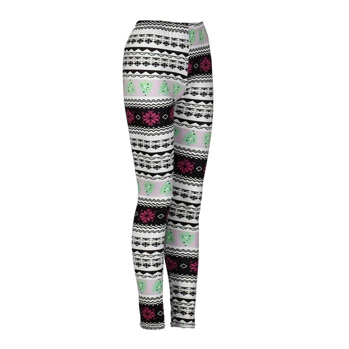 PHOTNO Women Lady Casual Skinny Christmas Print Stretchy Pants Slim Leggings N9