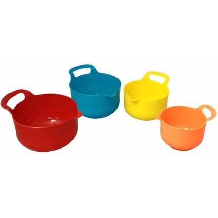 Gourmet Home Products 4-Piece Batter Bowl Set with Non-Skid Bottom (Lime) N5