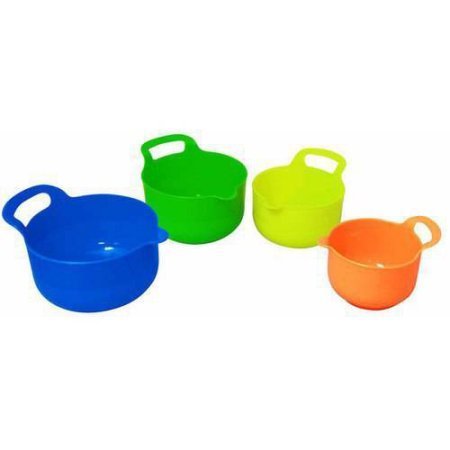 Gourmet Home Products 4-Piece Batter Bowl Set with Non-Skid Bottom (Lime) N6